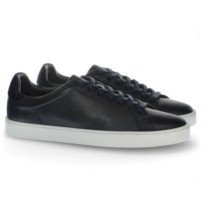 Black leather sneaker