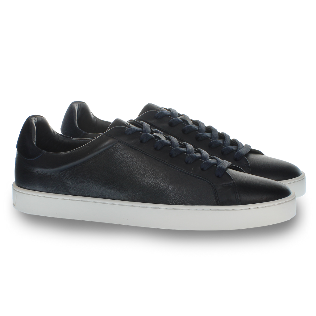 Sneaker in pelle blu