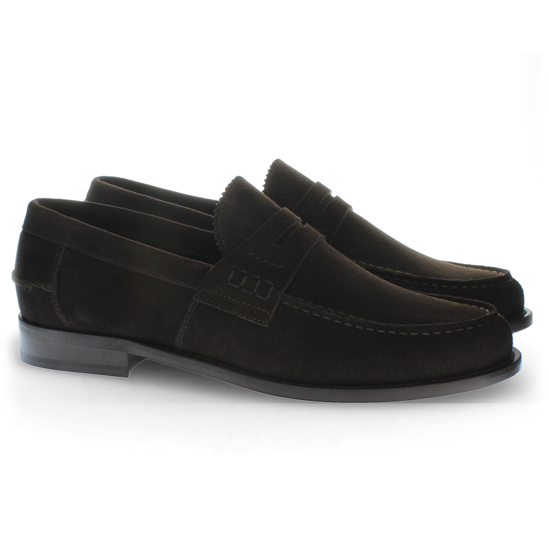 Mocassino in suede coffee