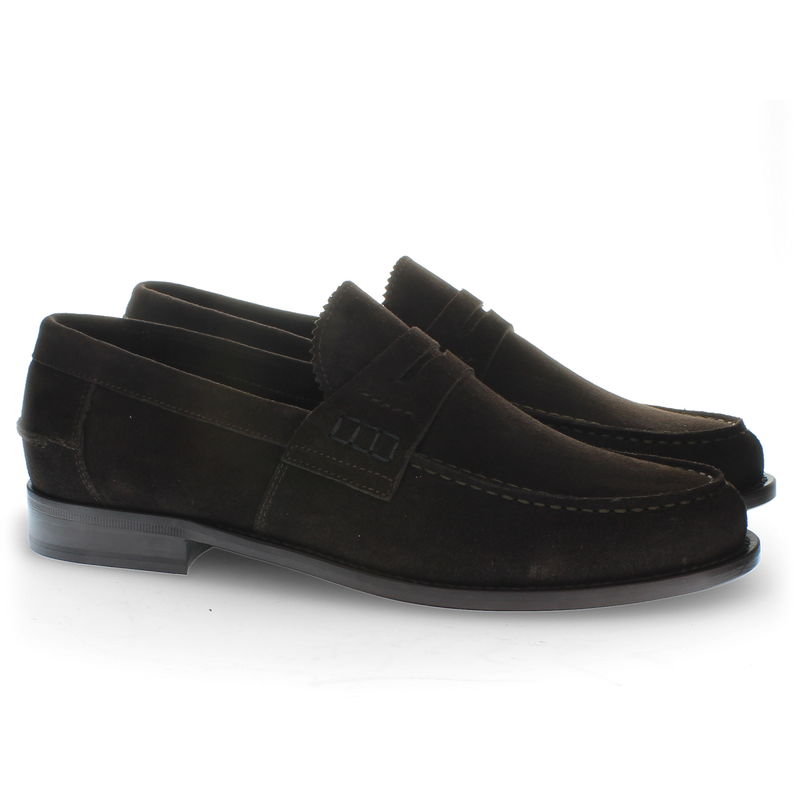 Mocassino in suede coffee