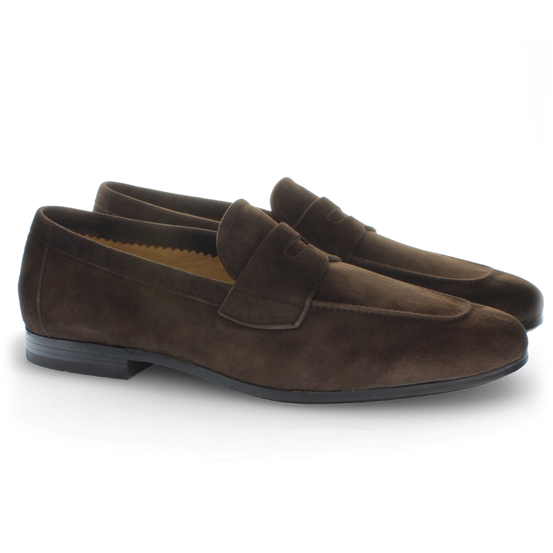 Mocassino in suede coffee