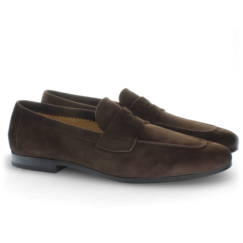 Mocassino in suede coffee