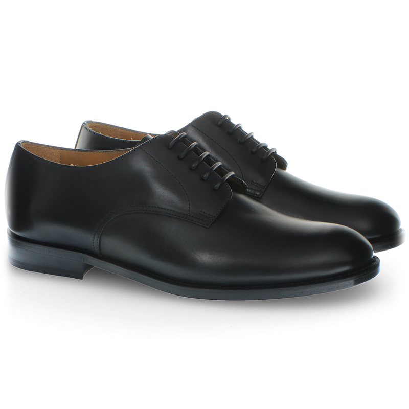 Black leather Derby shoe