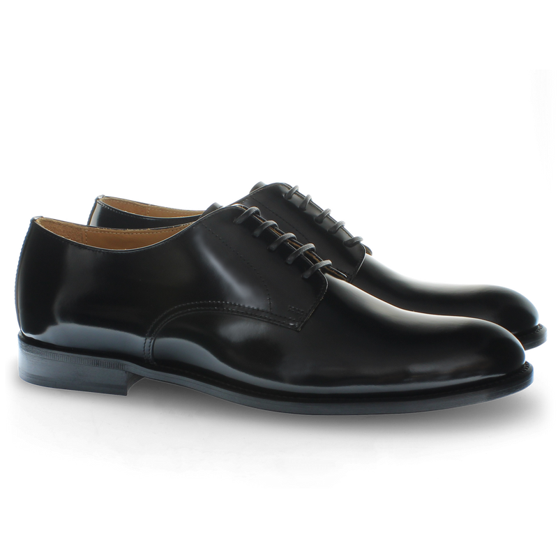 Black leather Derby shoe