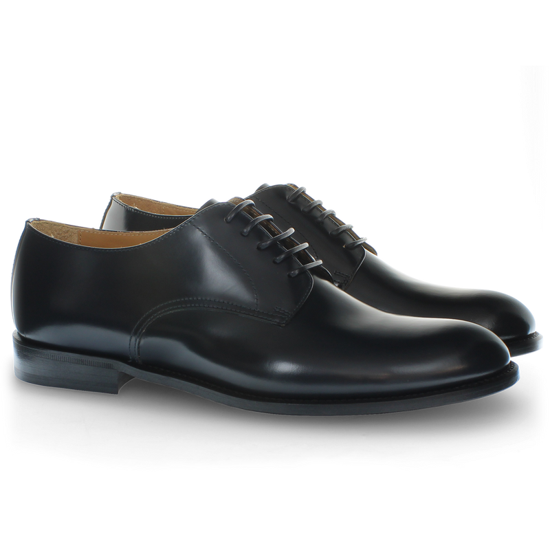 Blue leather Derby shoe