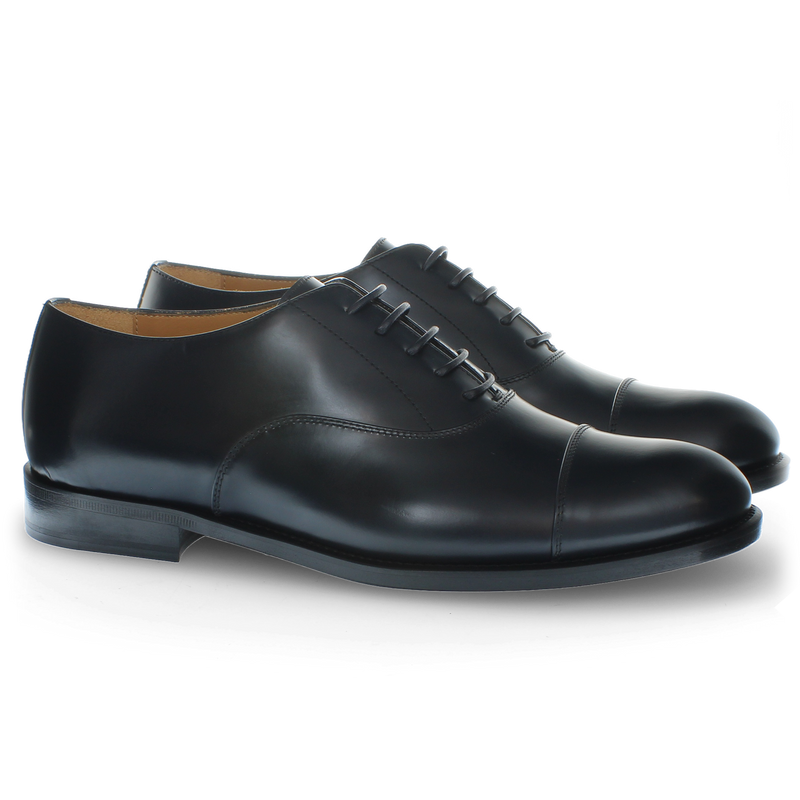 Blue leather Oxford shoe