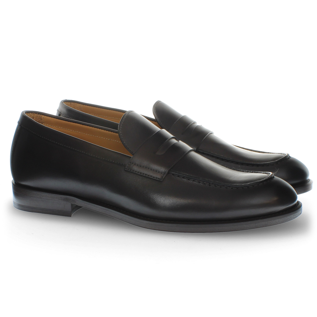 Dark brown leather loafer