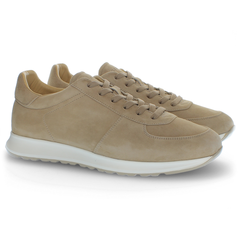 Beige suede sneaker with ultralight sole
