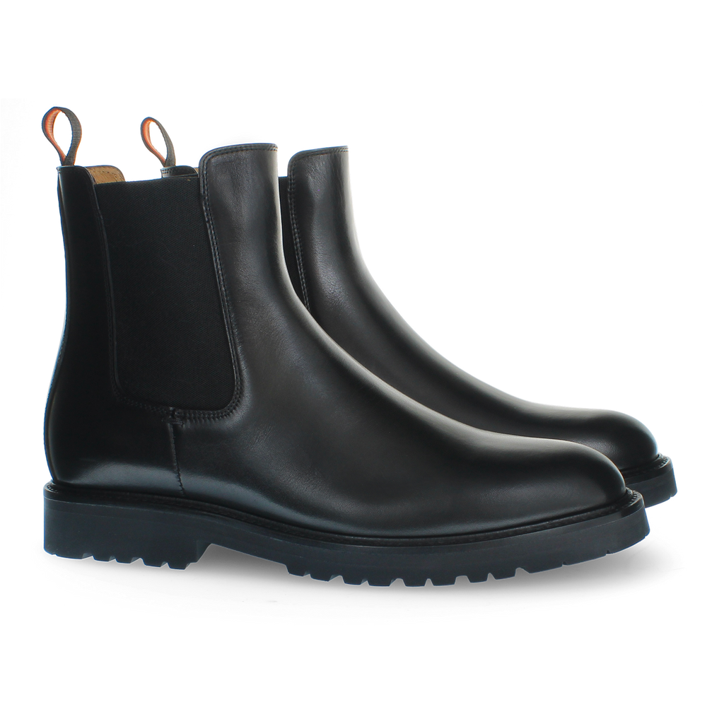 Soft black leather Chelsea boot