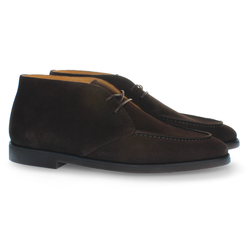 Polacchino in suede testa di moro